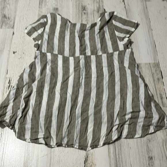 Flax striped linen top size P - Picture 3 of 6